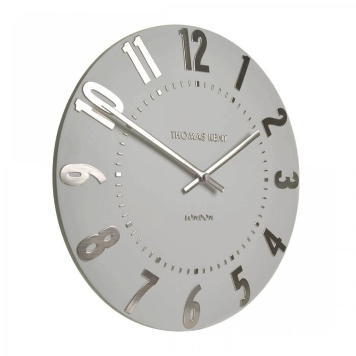 Thomas Kent Mulberry Silver Cloud Large Wall Clock - 20
